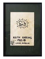 Keith Haring 1958-1990 Signed Lucio Amelio Poster