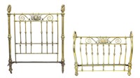 Outstanding Neoclassical Brass Swan Bed