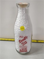 Scott's Dairy Tillsonburg milk bottle with token