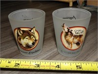 Pair of Shot Glasses - Wolf