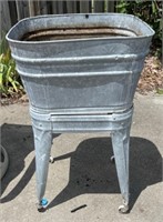 Galvanized Rinse Tub and Stand