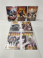 5 Kiss Comics & 1 Iron Maiden Comic