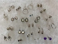 Sterling Silver Earrings Marked