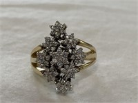 Sonia B 14k Gold Diamond Ring -Marked
