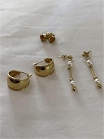 14k Gold Earrings-Marked