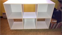 Small white cubicle bookcase 36w x12d x 24h