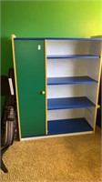 Color block childs armoire cabinet w/ shelves