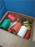 Box of vintage blow mold Patio Lanterns
