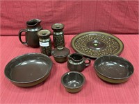 9 piece Franciscan ware china 2 candle