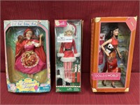 Barbie Santa’s helper and 2 collector dolls.