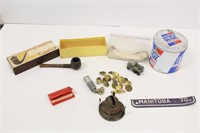 Pipe , Tobacco Tin , Military pins , Lighter