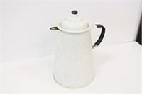 Enamelware Black & White Teapot