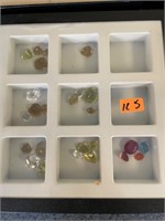 Assorted Gemstones in Cases