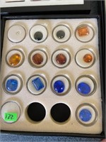 Assorted Gemstones in Cases'