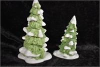 Dept 56 Set of 2 Porcelain Trees in Original Box