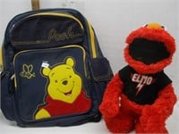 Talking and Walking Elmo and Pooh Backpack