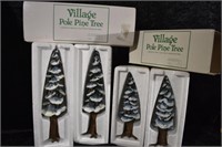 Dept 56 "Pole Pine Tree" Lot 2/10.5" Cold Cast