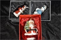 3 Handblown Glass Ornaments in Original Boxes