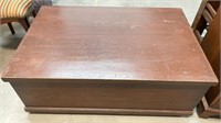 Wood Coffee Table with Storage on Casters