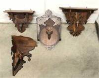 Selection of Wooden Wall Decor with Deer Heads