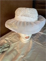 Vintage 1970's Wedding Hat