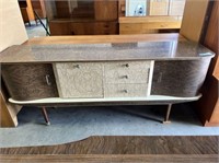 MID CENTURY LAMINATE SIDEBOARD WITH DROP