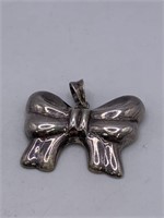 STERLING SILVER BOW PENDANT