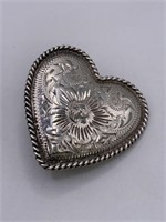 STERLING SILVER HEART  BUCKLE-MEXICO