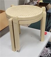 Two (2) 15" Round Plastic Tables