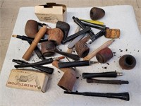 Assorted Wooden Smoking Pipe Parts
