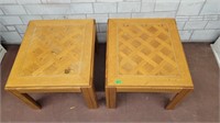 2x Wood side tables