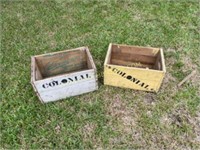 2 Antique Wood boxes