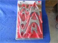 9pc metal spring clamps