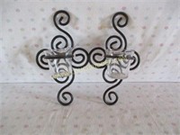 Metal sconce candle holders (2)