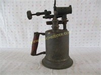Clayton & Lambert brass torch w/wood handle