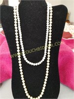Pearl necklaces.