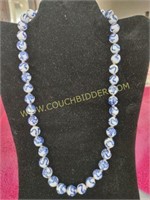Blue and white beads