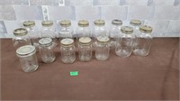 Large and small canning jars