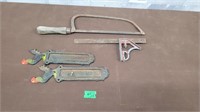 Old saw, cast roosters, etc