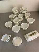 Corelle Mugs & Butter Dish