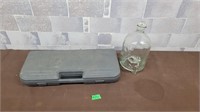Vintage glass piece and BBQ set like new condition