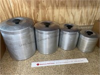 Vintage aluminum canister set
