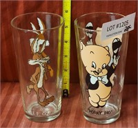 2 - 1973 WARNER BROS. PEPSI COLLECTOR GLASSES