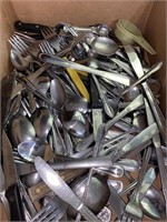 Assortment of knives and forks plus more