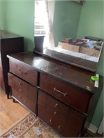 Full size bedroom set, a dresser 50 inches long