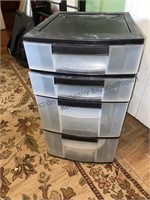 Set of plastic drawers