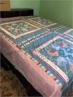 Home  machine made quilt displayed