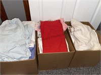 3 box lot of Assumed full-size bed linen and more