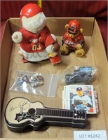 FLAT BOX OF ADVERTISING & SPORTS COLLECTIBLES