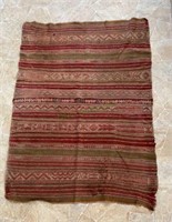 Antique loom woven textile - two pieces sewn